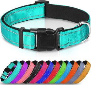 Reflective Dog Collar; Soft Neoprene Padded Breathable Nylon Pet Collar Adjustable for Medium Dogs (Color: gray, size: X-Large (Pack of 1))